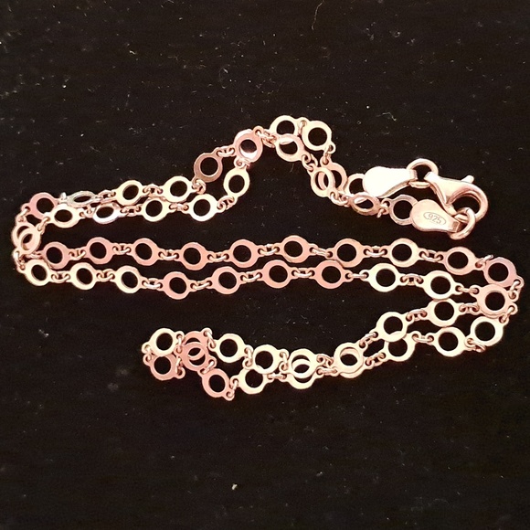 14kt Rose Gold Over 925 Sterling Silver Chain Necklace. - Picture 5 of 5